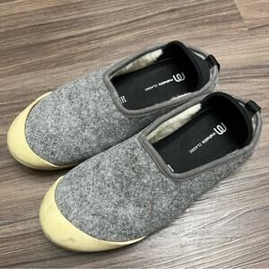 Mahabis Classic Gray Slip On Slippers Removable Soles Size EU 38